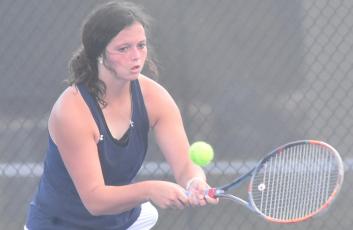 Haylee Tucker won at No. 2 singles in Camden's matches with Tift and Bishop Kenny. (Andy Diffenderfer/Tribune & Georgian)