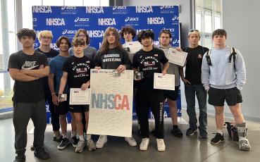 The Camden wrestlers made their presence felt at the National High School Coaches Association High School Nationals in Virginia last weekend. (Submitted photo)