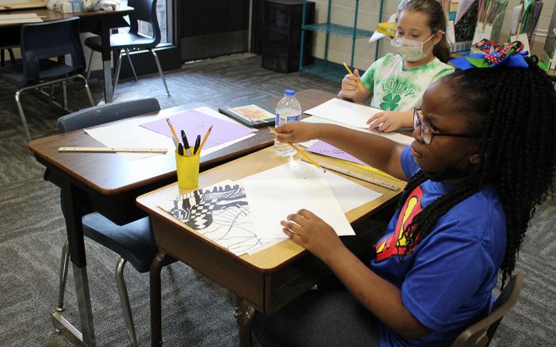 Camden County third- and fourth-graders are participating in a summer school program at Matilda Harris Elementary School.